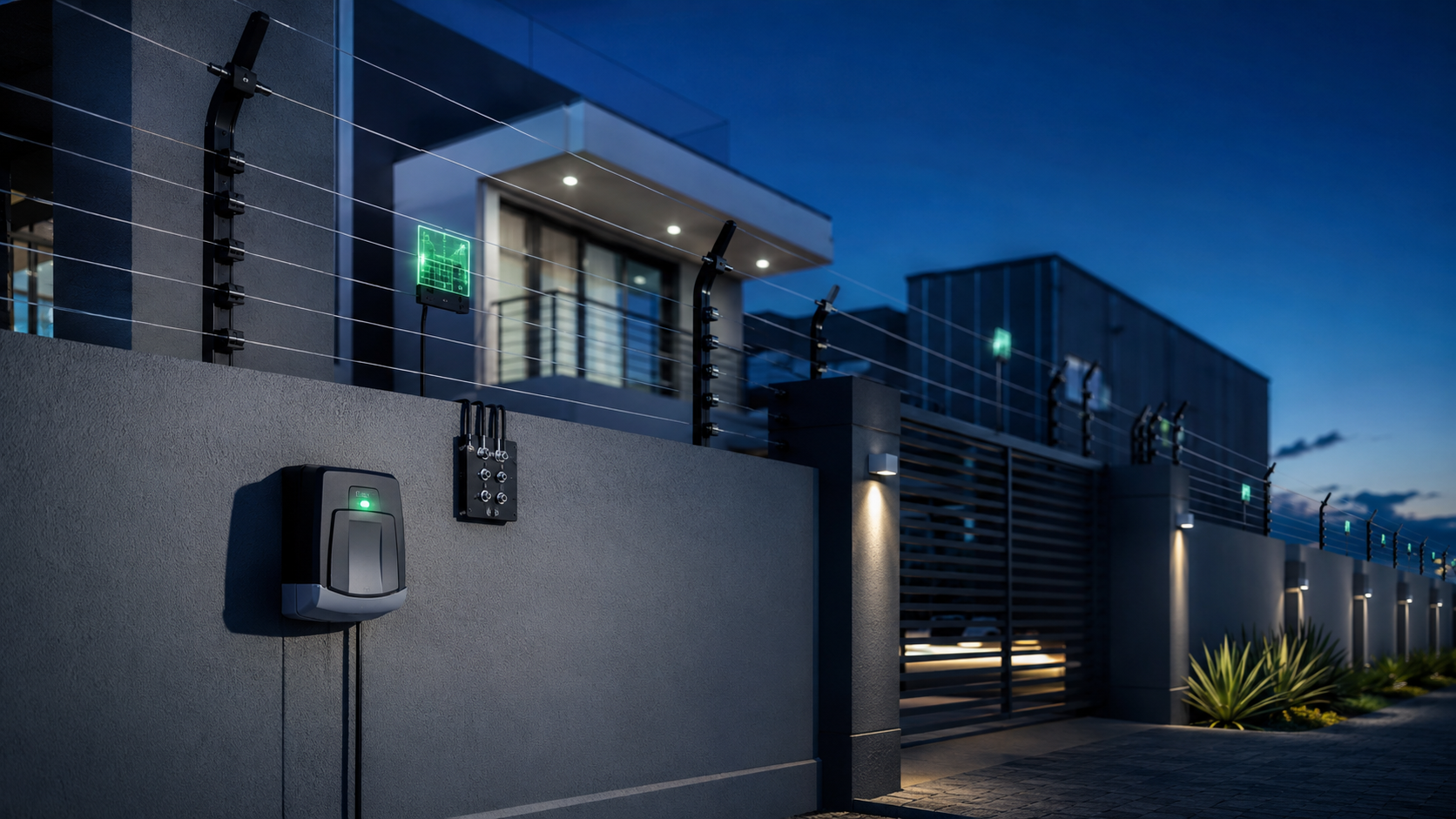 Electric fencing installation
